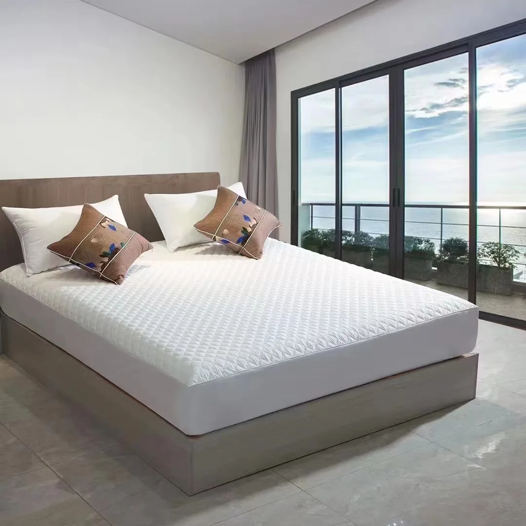 Queen Size Quilted Bed Cover Fitted Mattress Pad Cover Elastic Fitted Mattress Protector Waterproof bed bug mattress cover