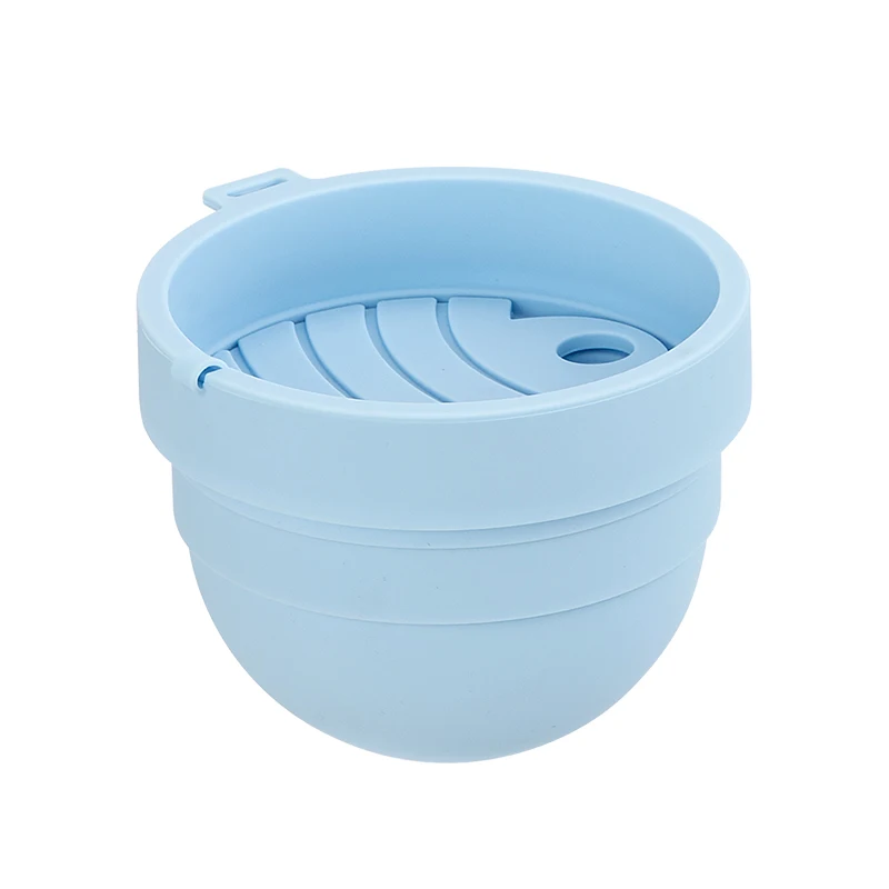 Portable Fruit Yogurt Cup Bowl Custom Manual Silicone Ice Cream Cup Mold Maker with Lid Spoon