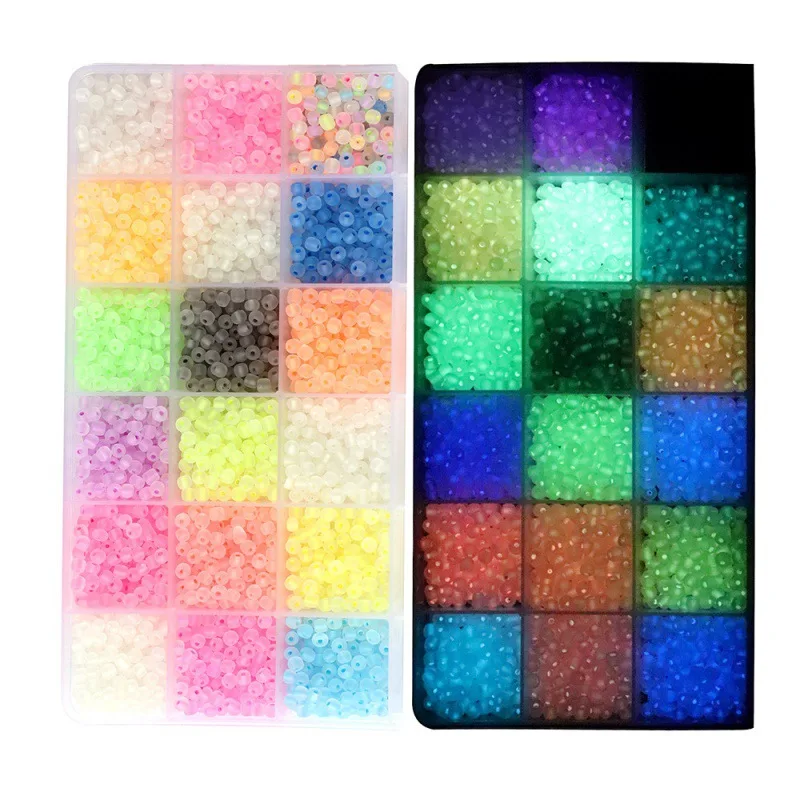 SC New Arrival High Quality Luminous Frosted Macaron Color Series 4mm Glass Seed Beads Fluorescent Glass Beads For Diy Bracelet