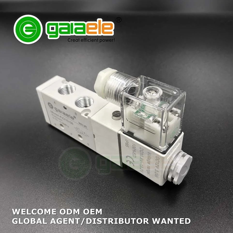 Пневматический электромагнитный пневматический клапан OEM ODM 2 в 3V210 4V210 5 4 м 4A 3H 4R DC 24 В AC220 лучшего качества белого цвета