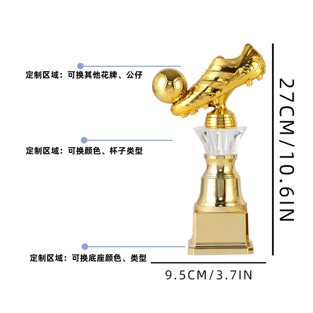 Best Seller High-Grade Colored resin Trophy Manufacturer Customize Logo resin Awards for Business Sports Event