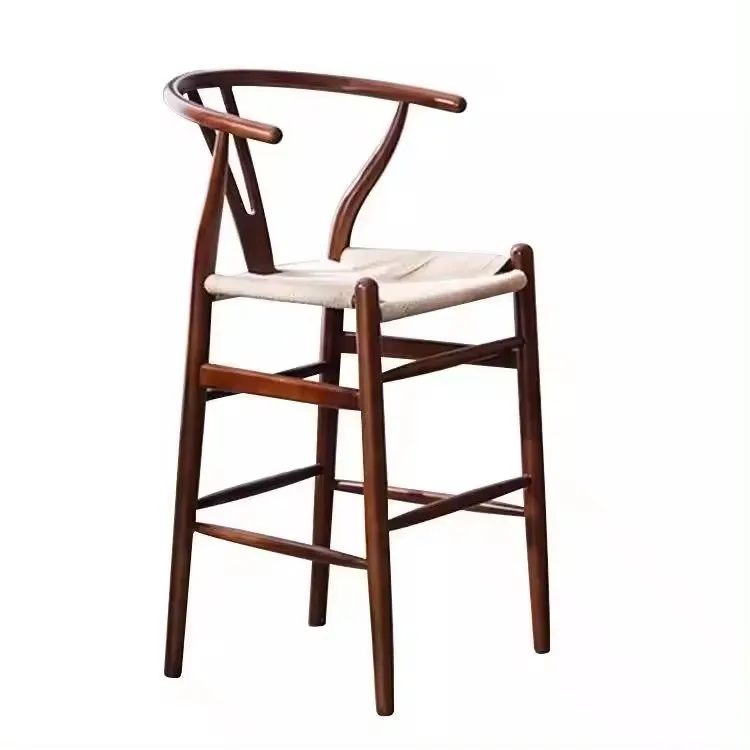 Restaurant Chairs Solid Wood Wishbone Arm Bar Chair