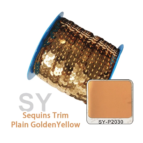 Factory direct supply dance clothing accessories PET sequins rows beaded sequin tape ribbon