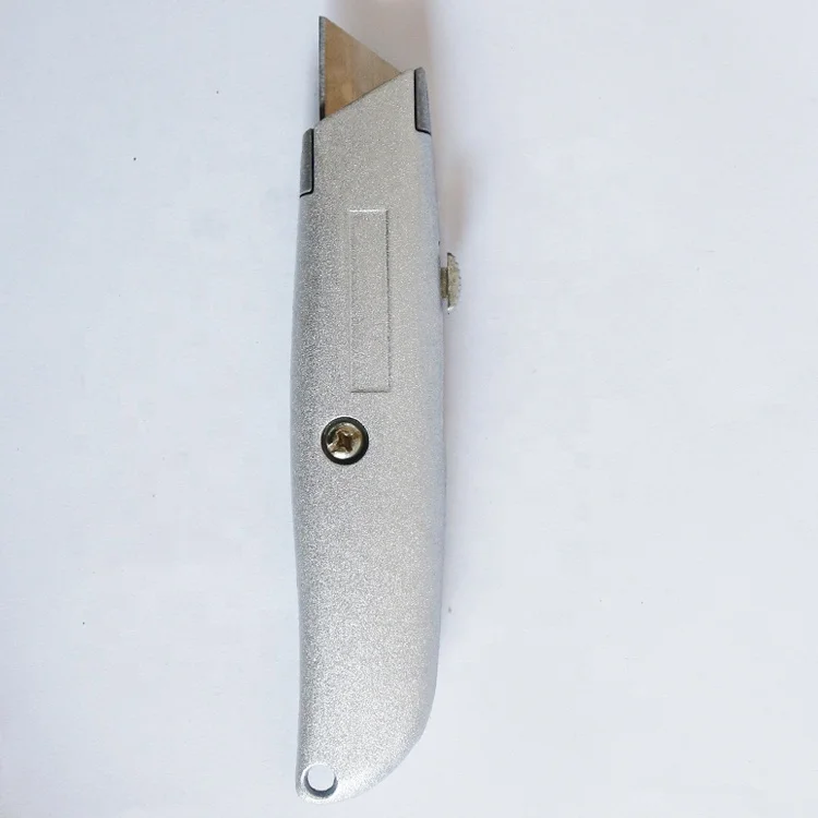 Retractable Utility Knife with 5-Piece SK5 Blades  Durable Aluminum Box Cutter  heavy duty knife