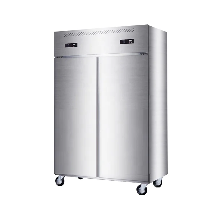 Commercial Kitchen Stainless Steel Double-Temperature Chest Freezer Deep Refrigerator for Fruits and Vegetables