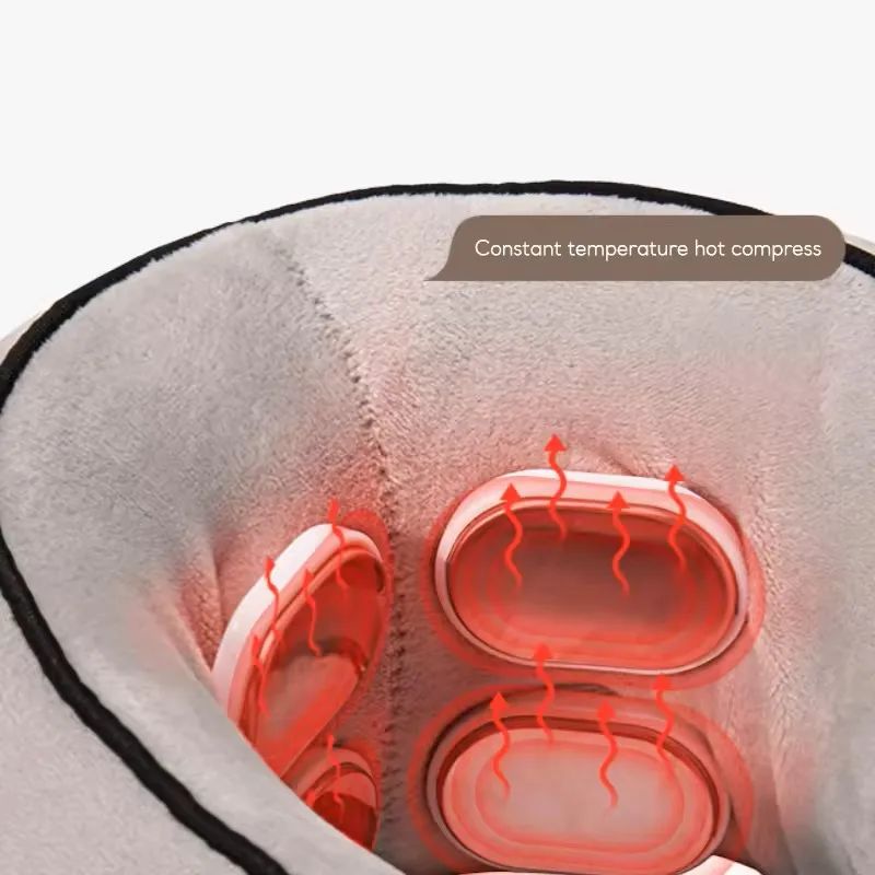 4KEYBest Selling Custom Removable U-shaped Car Travel Pillow Portable Neck Support Massager