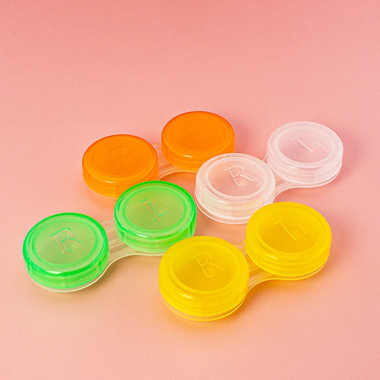Portable colorful High Quality Korea-contact-lens Cute Dual contact lens kit for contact lenses case