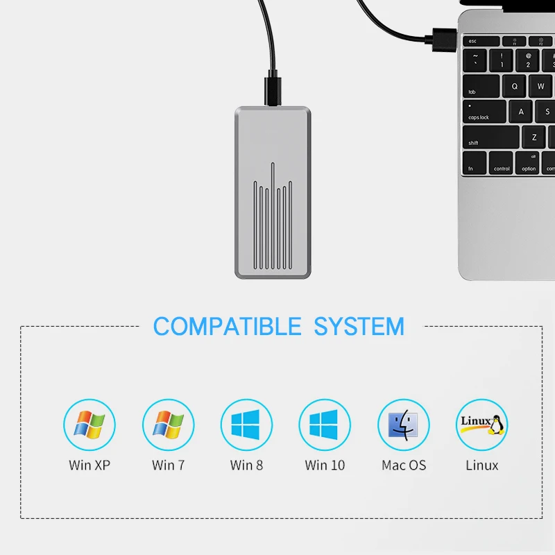 
M.2 NVME Enclosure NVMe to USB 3.1 Gen 2 SSD Enclosure NVME M.2 case NVMe to USB 3.1 M.2 2280 Enclosure m.2 nvme external case 