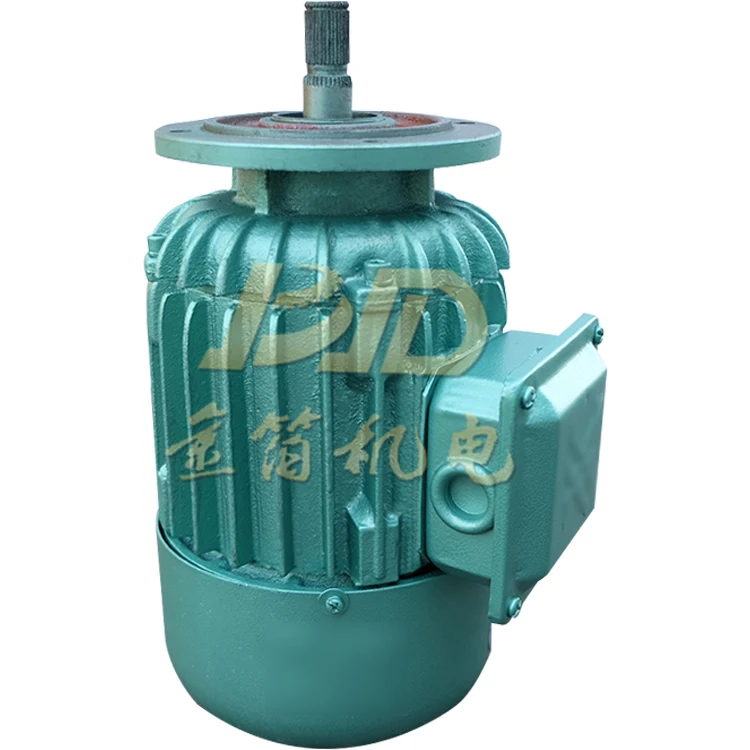 Cone motor low speed AC crane electric 1.5kw 380V winding brake motor walking wheel trolley drive motor