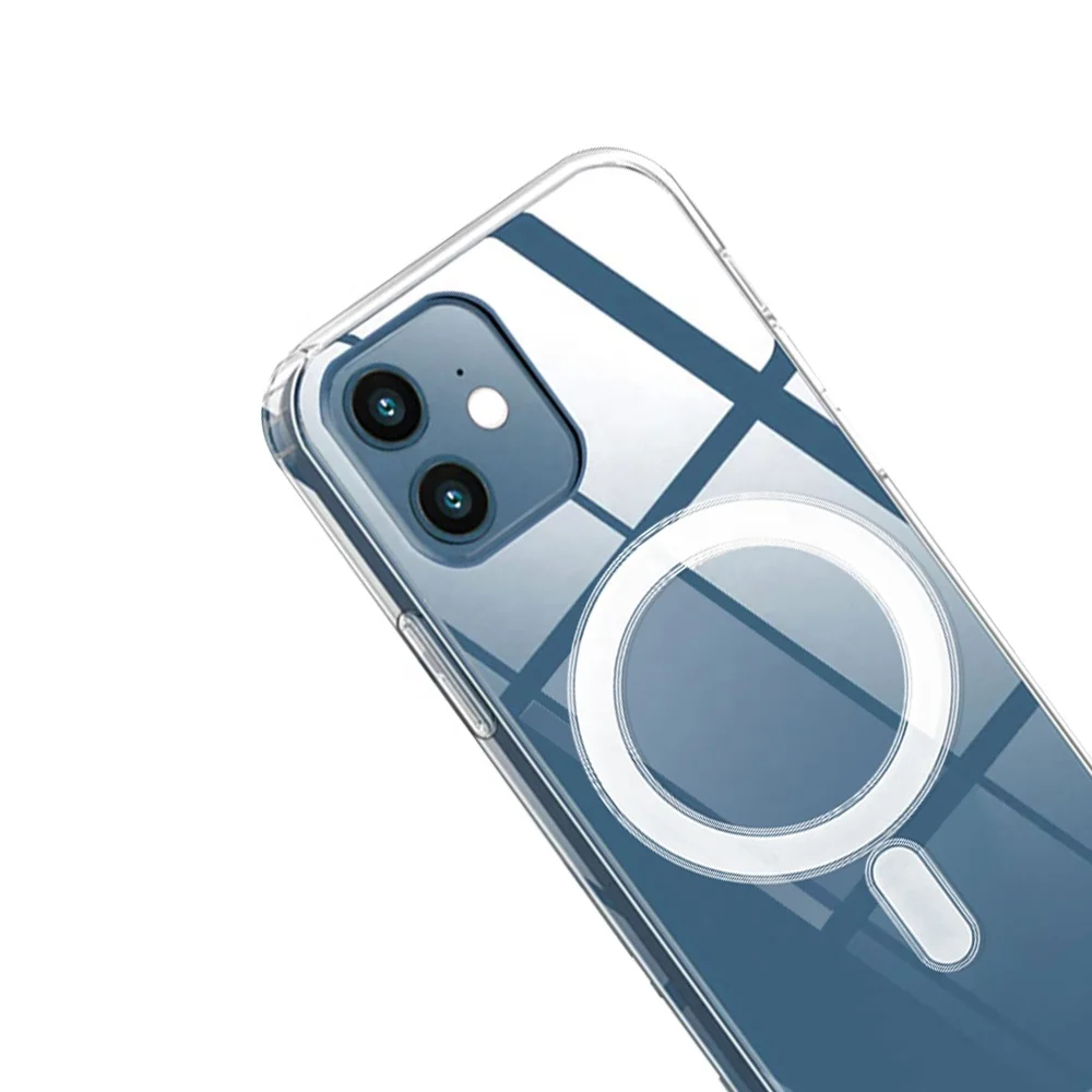  Прозрачный чехол для iPhone 12 силиконовый Магнитный противоударные мягкие прозрачные магнитные чехлы телефонов магнитный