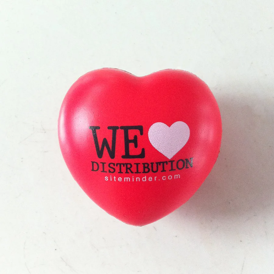 Sanqi Elan PU Foam Anti Stress Heart Shaped Stress Ball For Kids Toys