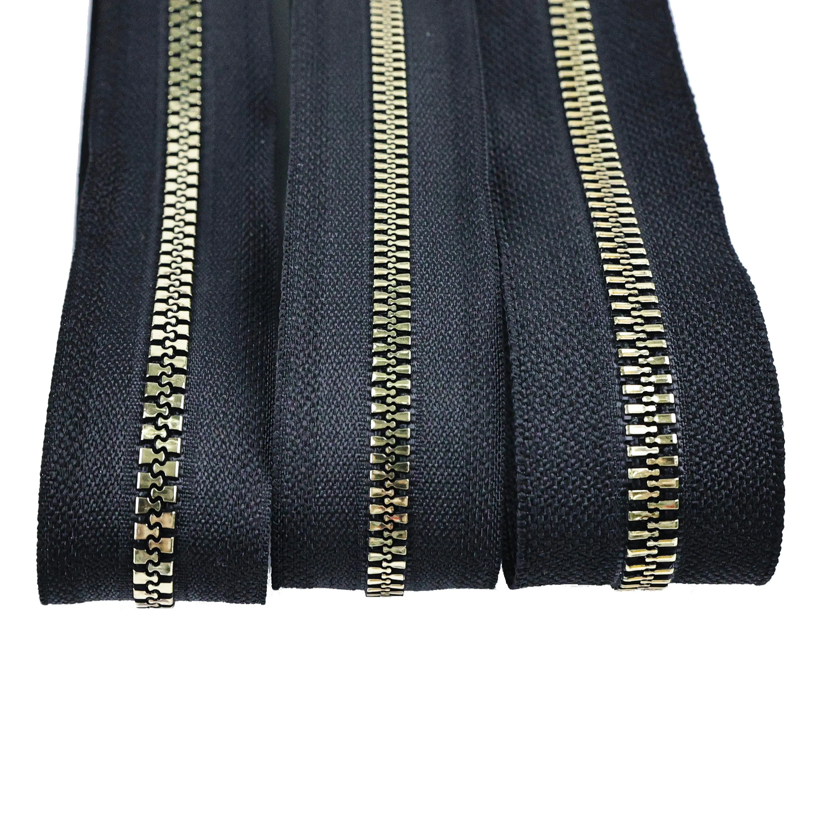 Wholesale Custom Resin Zipper Imitation Metal Zipper Golden Teeth for Man Jackets