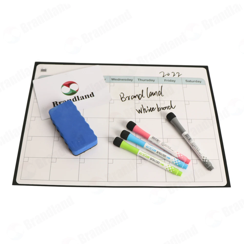 Custom Fridge Magnet Calendar Magnetic Weekly Planner Stain Resistant Magnetic Dry Erase White Board Weekly Magnetic Whiteboard
