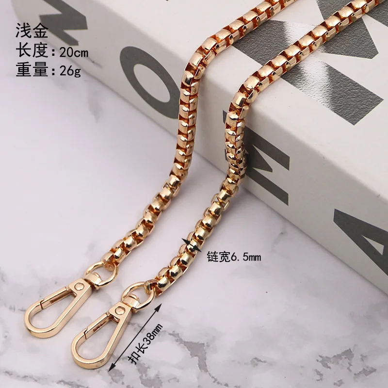 Factory Wholesale Solid Color Metal Flat Chain Snake Chain For Bag Chain In Stock