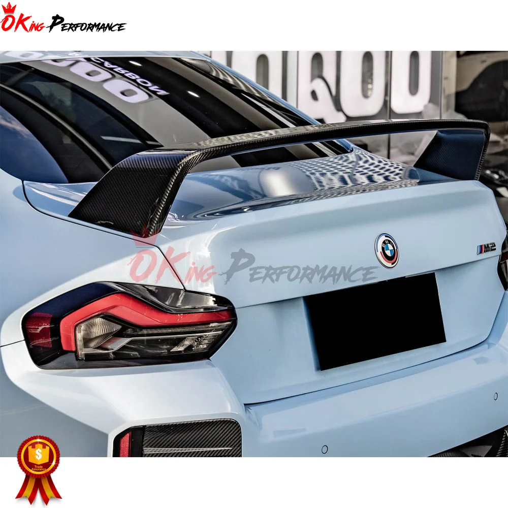 Pro Prepreg Dry Carbon Fiber Trunk Wing For BMW G87 M2 G42 Rear Spoiler