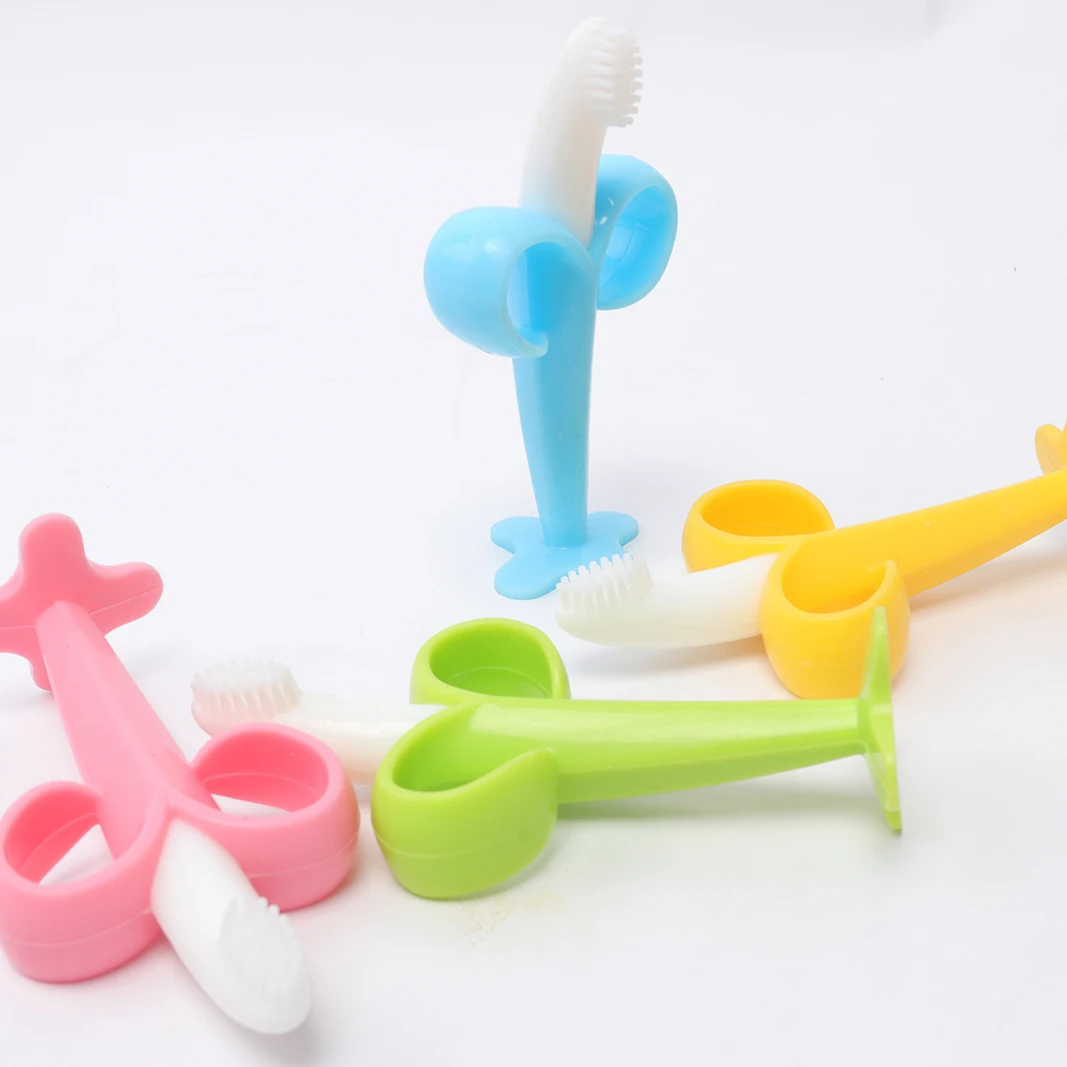 silicone biting teether	 Food Grade BPA-Free Custom Baby Teether Toy Pacifier Shape Chew Soothing Teething Chain Ring Wholesale