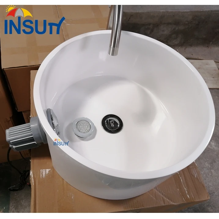 Hot sale pedicure chairs basin with faucet foot bath bowl with light and jet