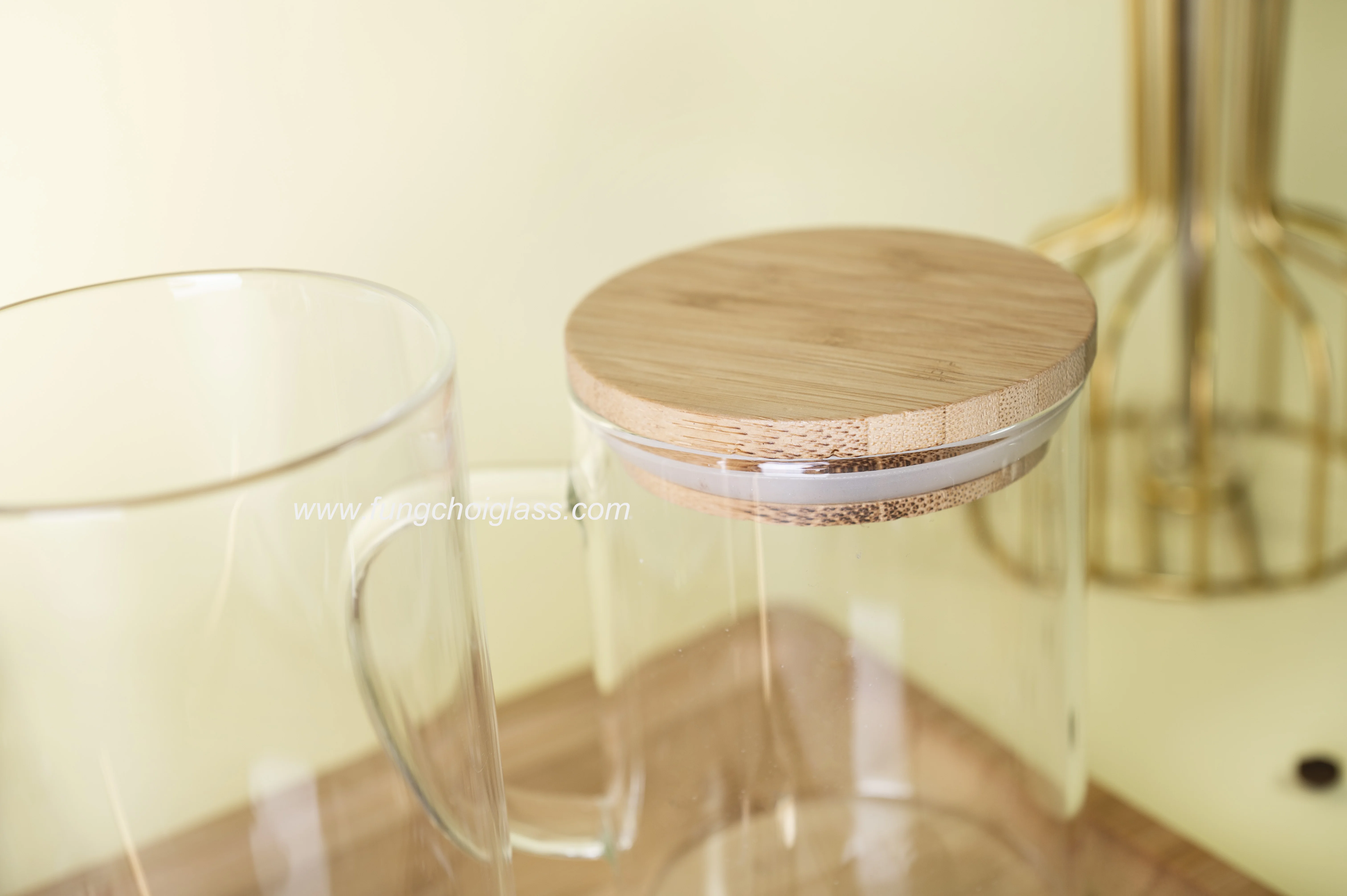 550ml Wholesale borosilicate heat cool safe custom logo made coffee water glass cup mug