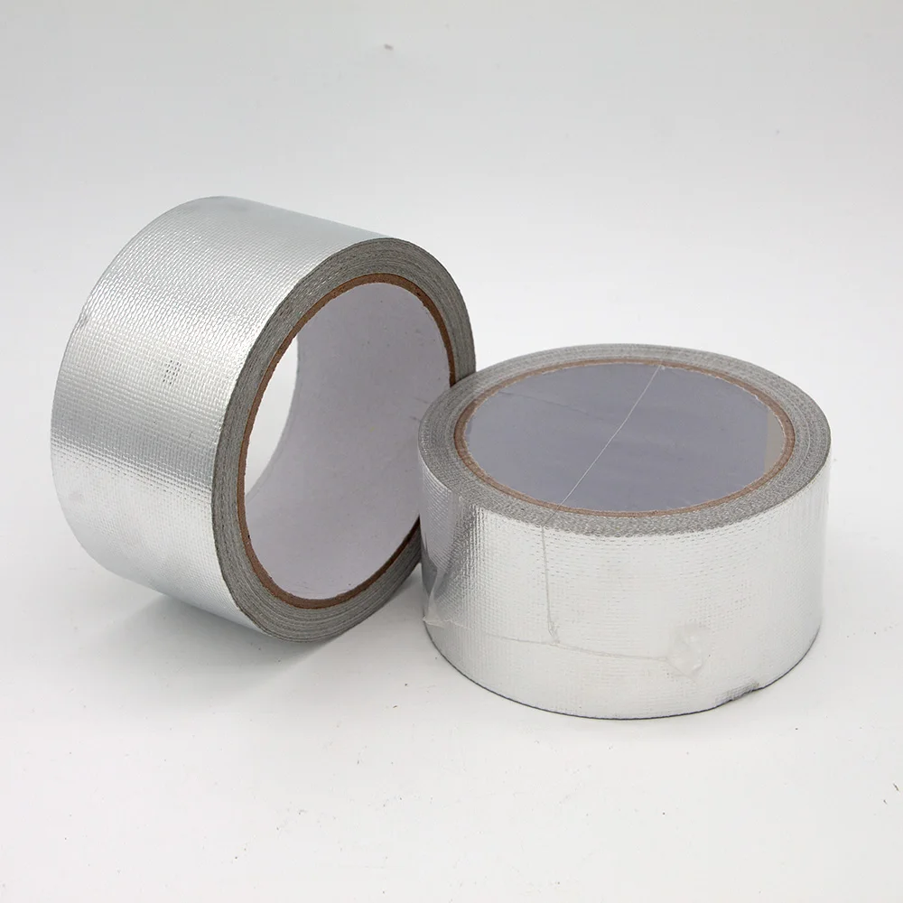 Sliver Reinforced Aluminum Foil Tape waterproof for roof repairing, high temperature Resistant thermal conductive aluminum tape