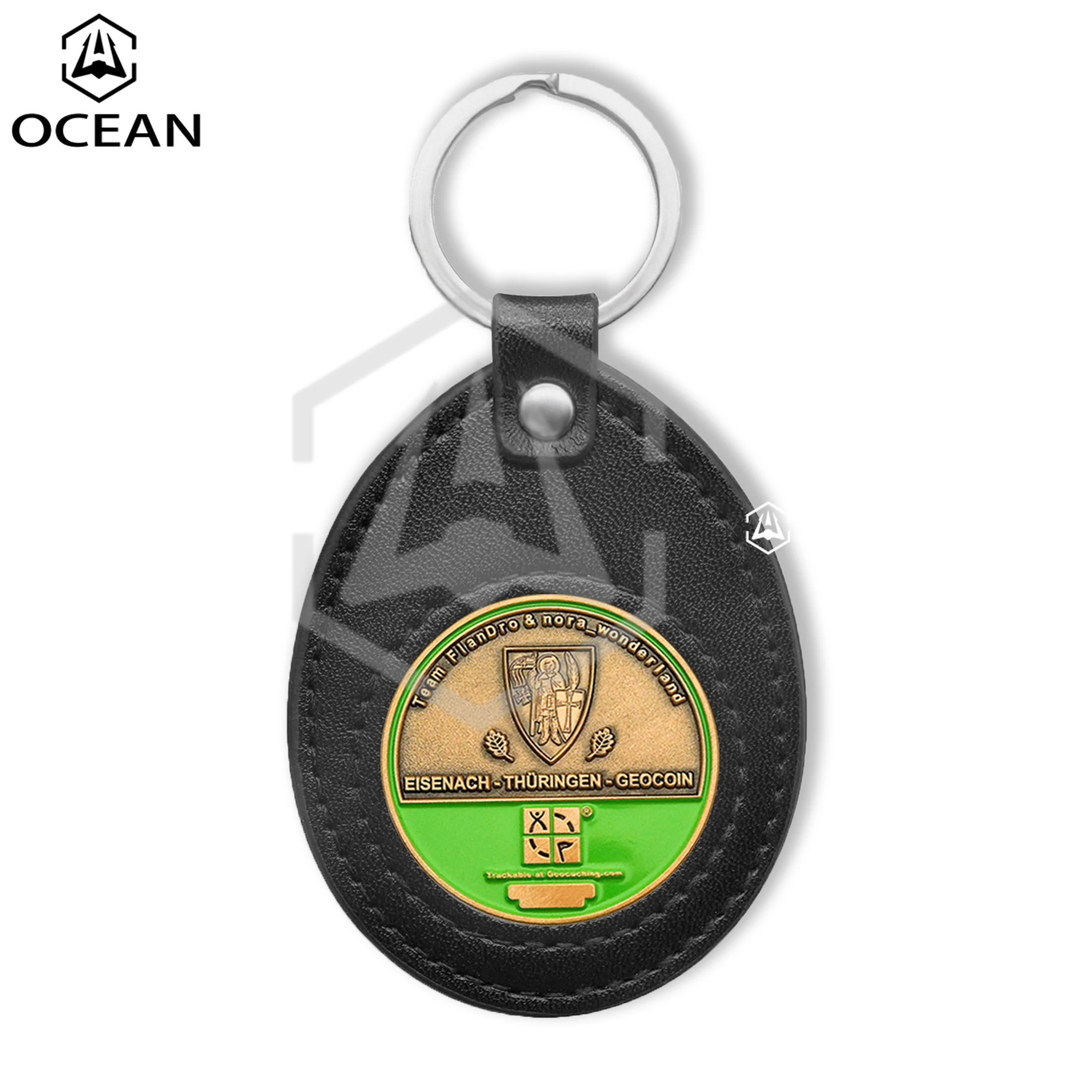 Wholesales Custom Sublimation Security Leather Keychain Badge Mini Cooper Mouse Badges Wallet Custom Holder Key Ring