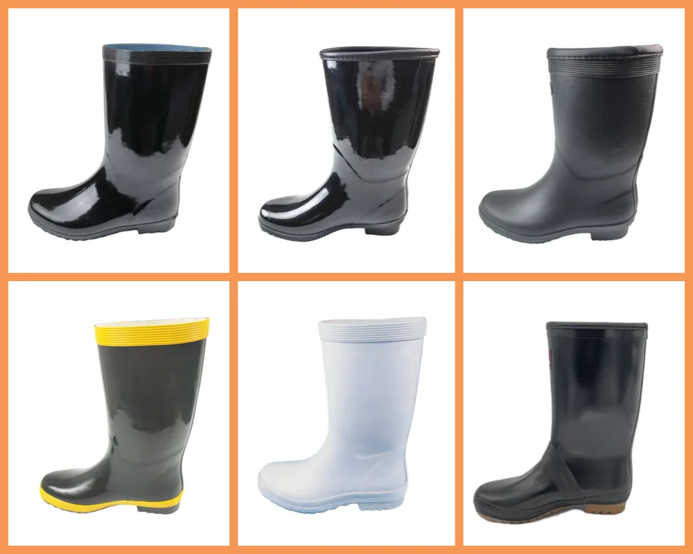 LZYZ white welly boy wellington cheap galoshes rain men shoe gumboots ladies wellies rubber rain yellow boots men