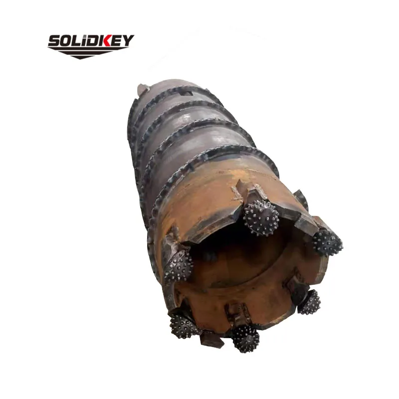 Roller cone drum cutters for piling foundation drilling,  tricone cone cutter for core barrel in pile foundation construction