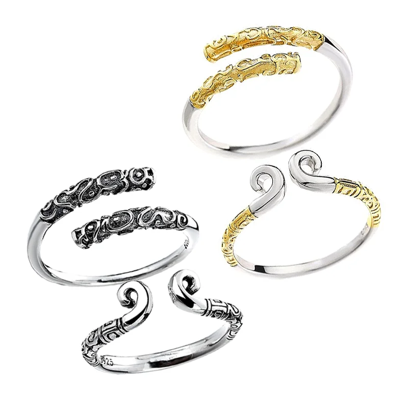 SZ CHENG Jewellers Vogue Game Ring JinGuBang и JinGuZhou S999 кольцо из стерлингового серебра для игровых пар