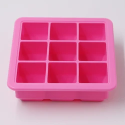 High Quality Custom Logo 9 Holes Silicone Ice Mold for Whiskey Cocktail