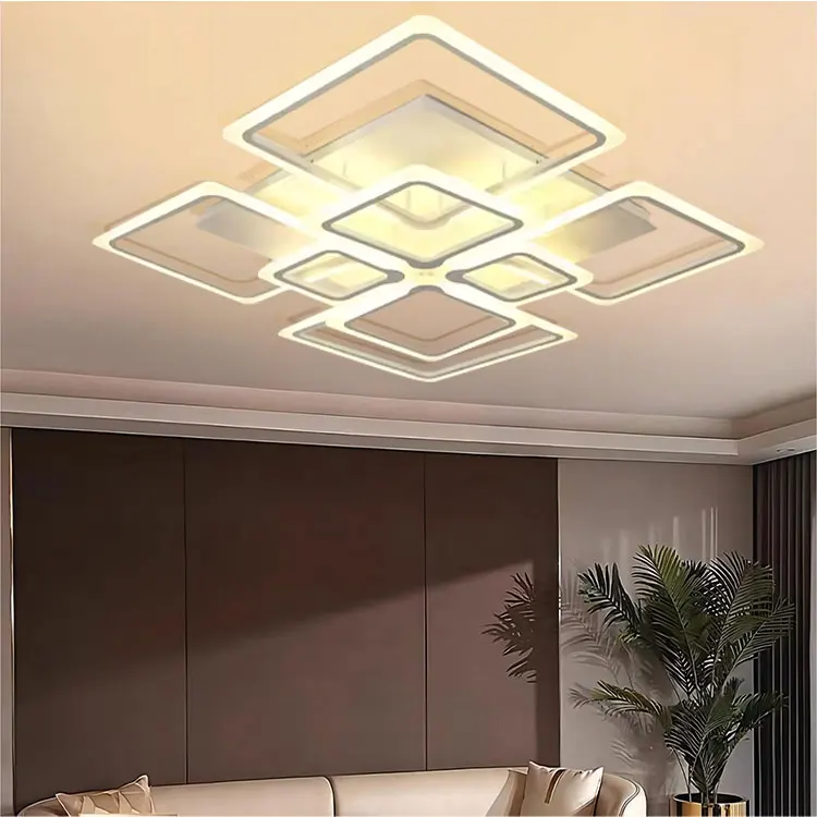 Hot Sale 2024 New Trend Modern Black Dimmable Decoration Fixtures House Light LED Ceiling Lamp
