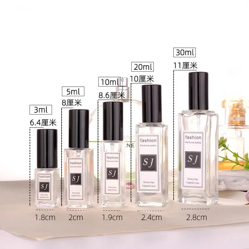 Luxury Unique Design Your Own Empty Perfume Oil Bottles Dubai Custom 2ml 3ml 8ml 15ml 30ml Glass Spray Black Perfume Bottles