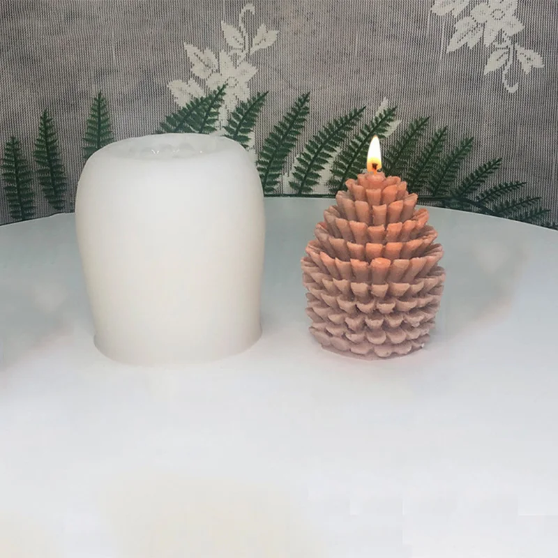3D форма для рождественских украшений сосновая шишка силиконовых свечей гипса из смолы