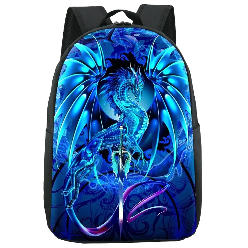 Стильные мужские рюкзаки с сублимационной печатью черный рюкзак драконом Заводские школьные сумки на заказ