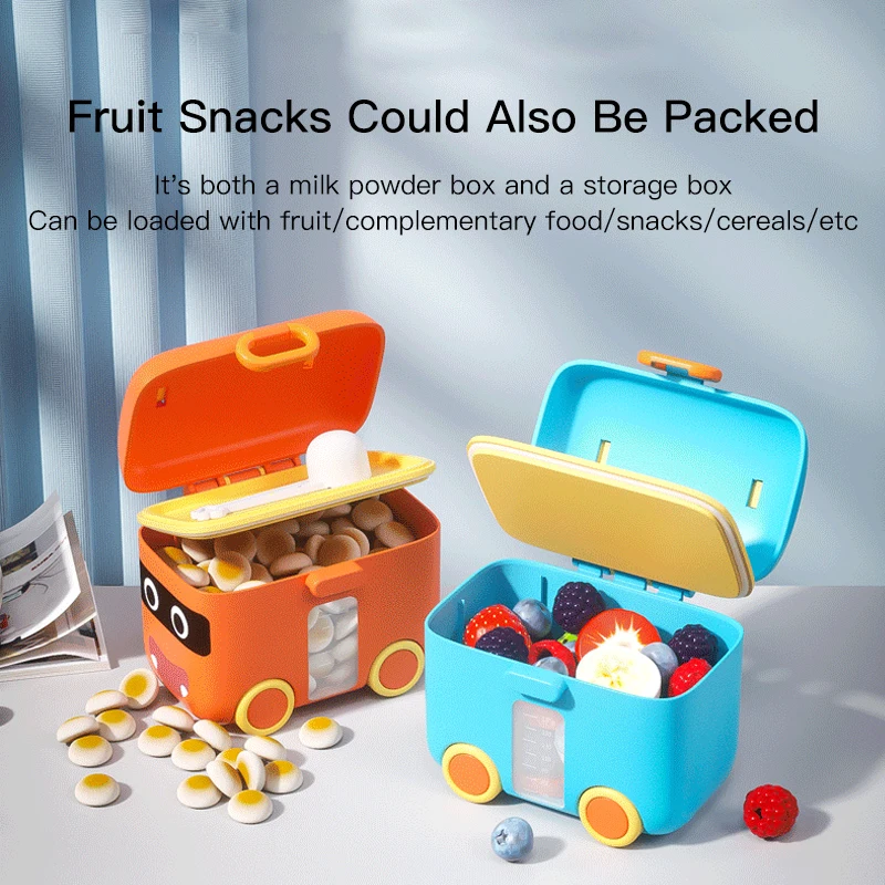Double Seal Portable Large Capacity Milk Powder Container Baby Feeding Food Snacks Storage Box Formula Dispenser