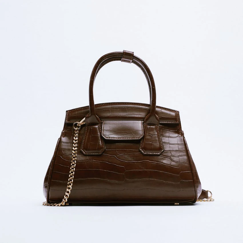 Custom Ready to ship New Arrival Crocodile Pattern Pu Leather High quality Posh Luxury style Crossbody Bag Handbag 29.5*28*10CM