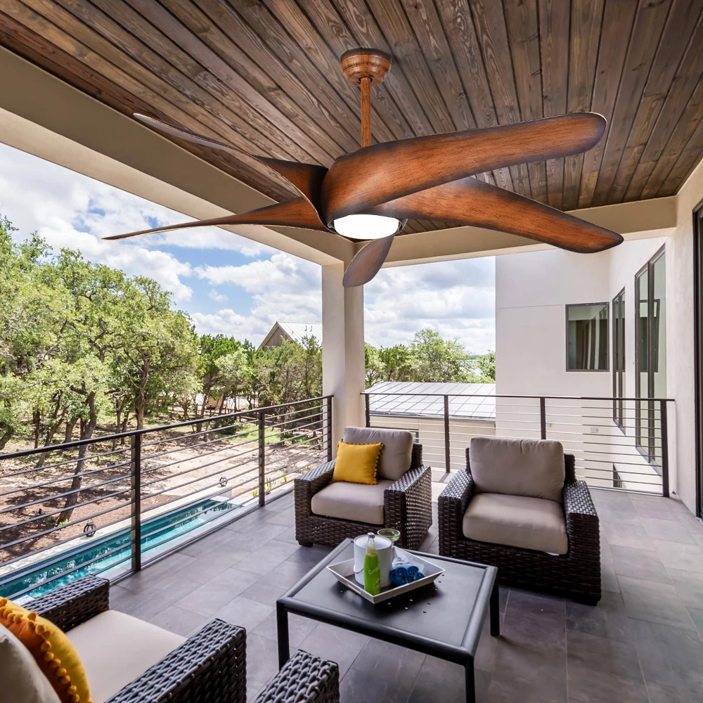 KBS 60 inch ceiling fan with light antique ceiling fan lamp fancy bldc ceiling fan 5 Solid wood blade