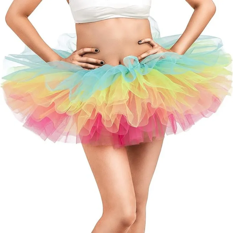 Halloween Costume 5 Layer Tutus for Women  Adult Tutu Skirts for Women 80s Tutu  Skirt Tulle Skirt