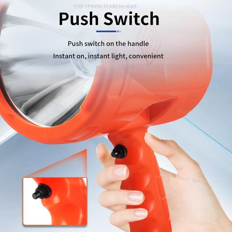 High quality 55W strong light outdoor HID handheld external 12V/24V searchlight