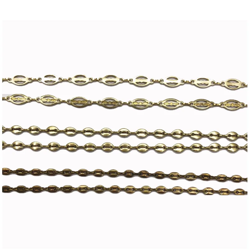Chain Jewelry Findings Type raw brass bar chain,fashion Raw Brass Jewelry necklace/Bracelet /body Chain Making Brass Bead Chain
