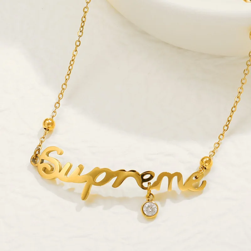 High Quality Titanium Steel Letter Bracelet for Women Non-Fading Stackable Wedding Engagement Charm Bracelet for Gifts Parties