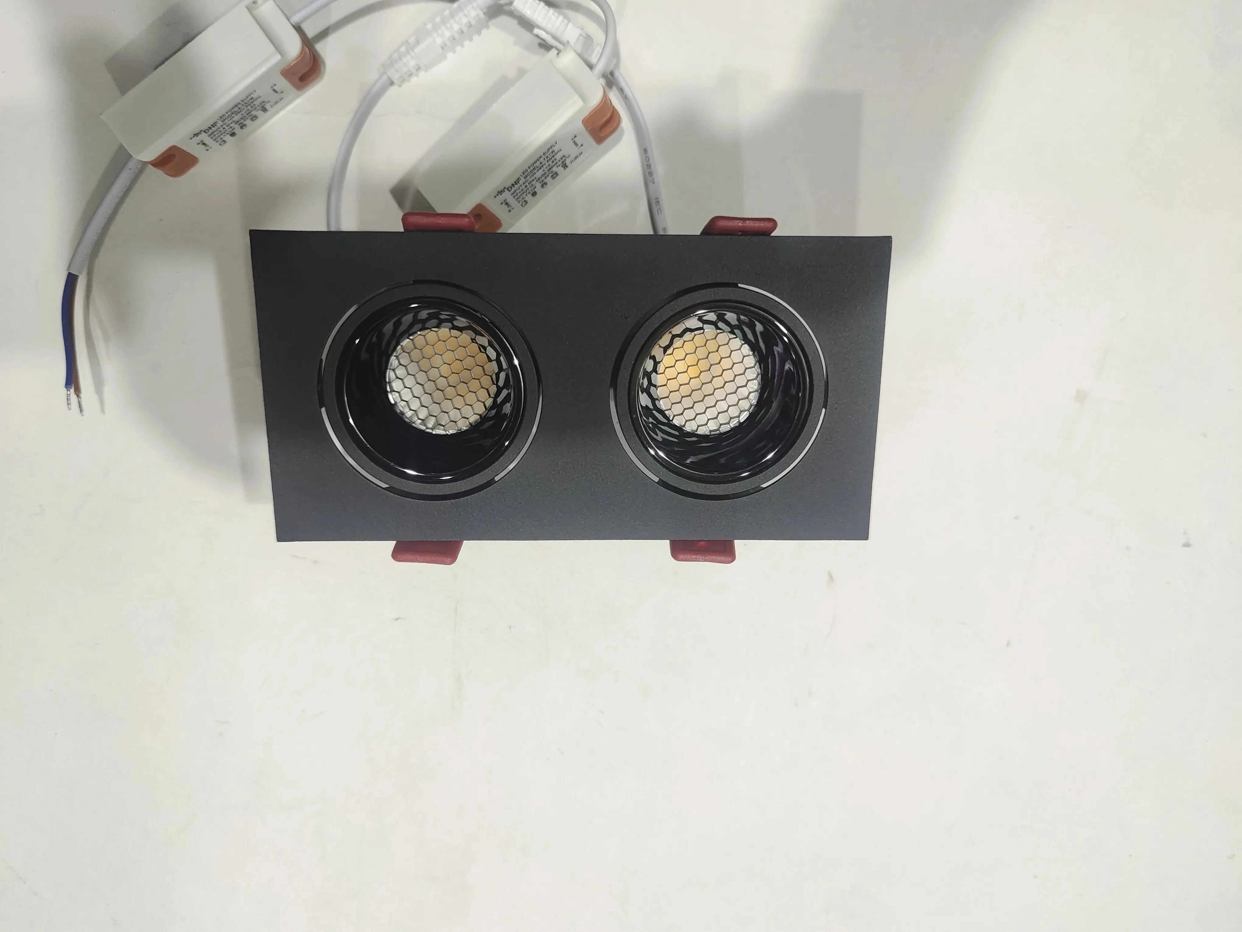 Single Double Triple Head Ceiling Spot Light Aluminum COB Anti Glare Recessed LED Downlight