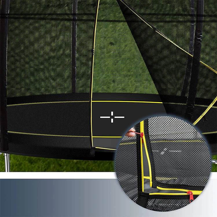 Zoshine Outdoor PVC Trampolines for Kids & Adults 10FT 12FT 14FT Free Jump Game Straight Poles Backyard Fun Enclosure with APP