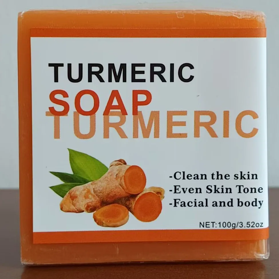 Whole Sale Handmade Oil Control Lightning Lemon Kojic Acid Tumeric and Turmeric Oil Bar Soap Face