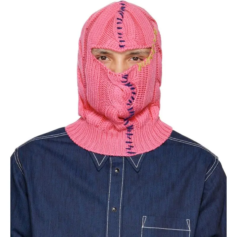 Kingsun OEM ODM розовая черная зимняя уличная одежда, тепловая флисовая дизайнерская 100% хлопковая Балаклава