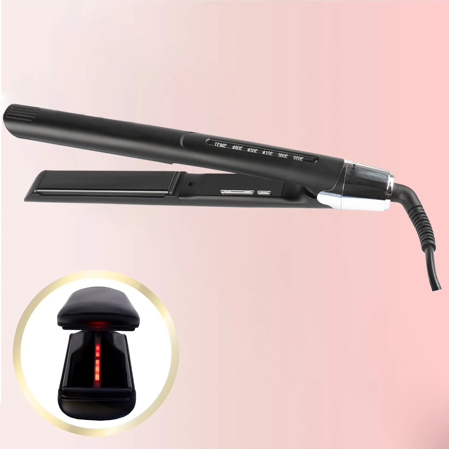 Dual Use Curling Straightening Flat iron could add infrared ionic function hair care Fast Heating Professional Hair Straightener