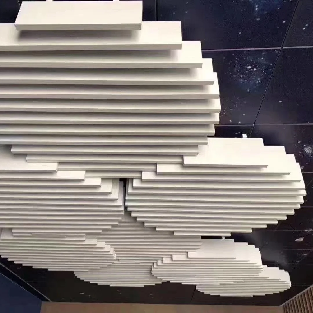 china factory ceiling decorative fence board glass wool acoustic baffle for mall ceiling