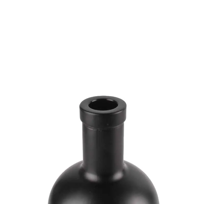 Matte Black Empty Liquor Bottle 500ml 750ml Nordic Gin Whiskey Vodka Spirit Glass Bottle 1000ml for Liquor Rum