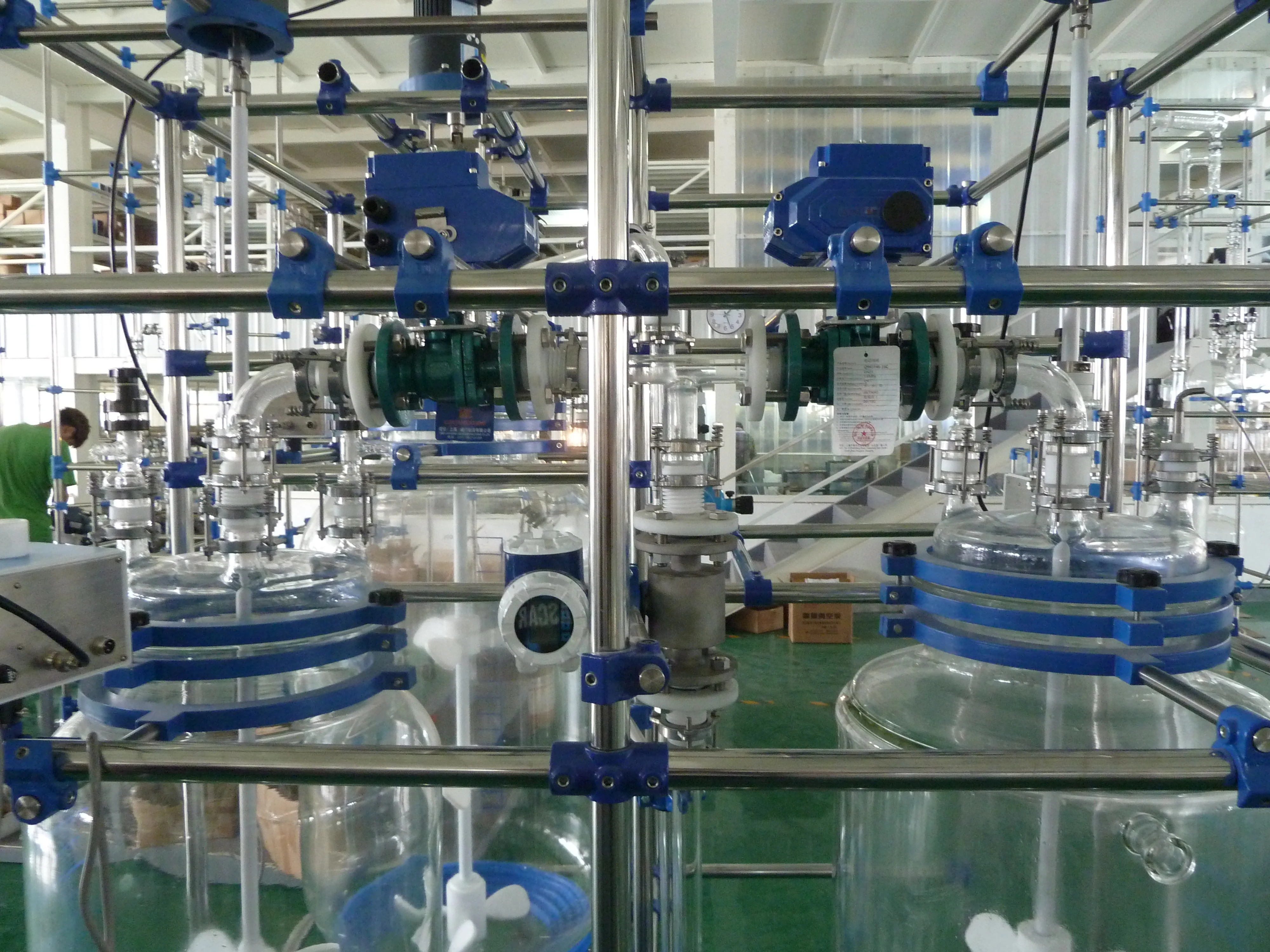 pyrex glass cylindrical  mini jacket glass reactor lab