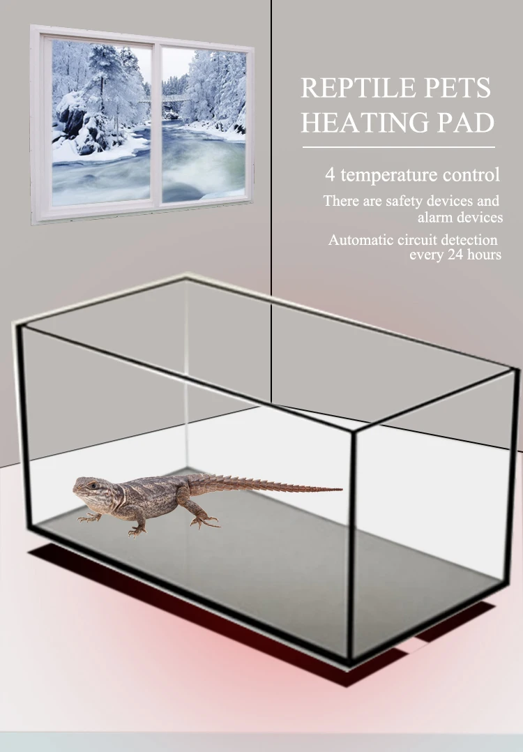 Cerawarm 24 W Reptile Heating Pad durable, water-resistant material Heating Mat Waterproof for Turtles, Lizards, Frogs other pet products