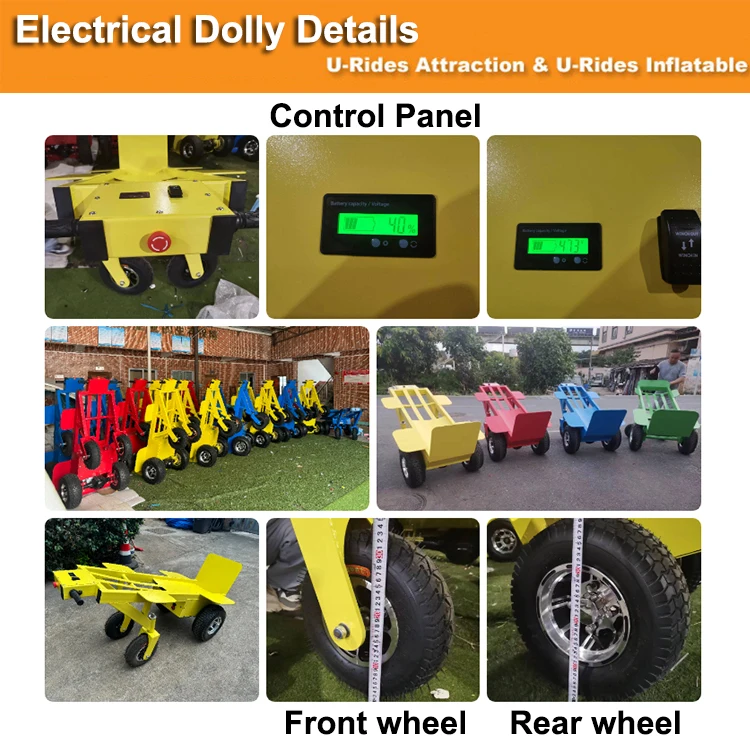 Commercial 1000kg load electric  dolly  easy move car trailer hand pallet truck for moving inflatable goods
