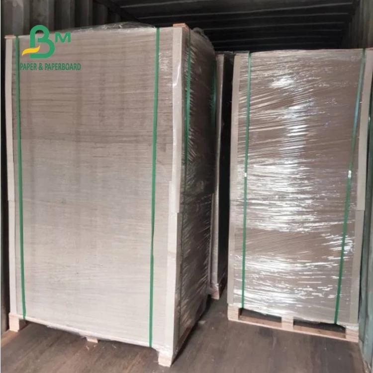 Recyclable 1.5mm 2mm 3mm thick grey back cardboard sheets for packaging box